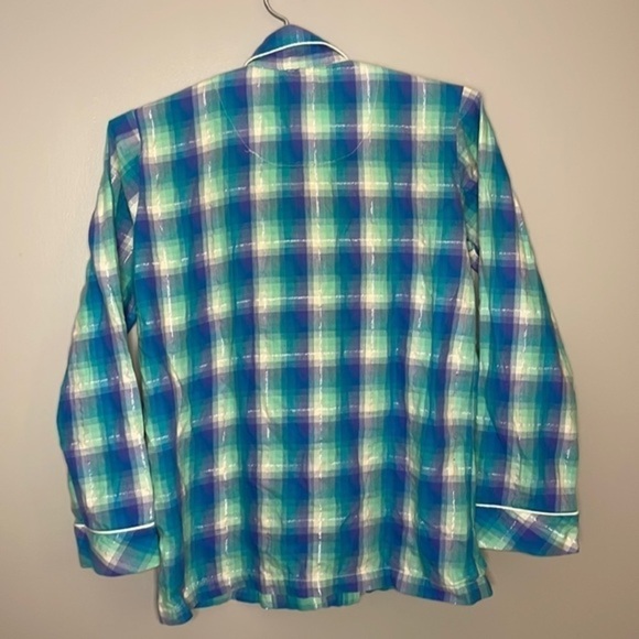 VICTORIA’S SECRET | Women’s Flannel Pattern Button Down Pajama Top Size SP - Picture 6 of 6